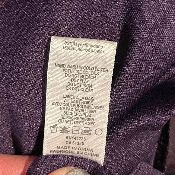 Bishop & Young strapless bodycon dress in deep plum color - M - Picture 7 of 9